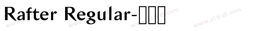 Rafter Regular字体转换